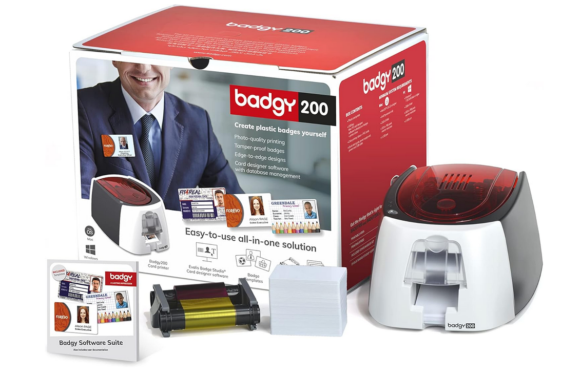 Paquete Impresora de Credenciales Badgy 200