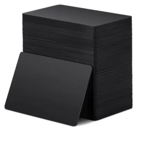 100 Tarjetas PVC NEGRA p/Impresora de credenciales
