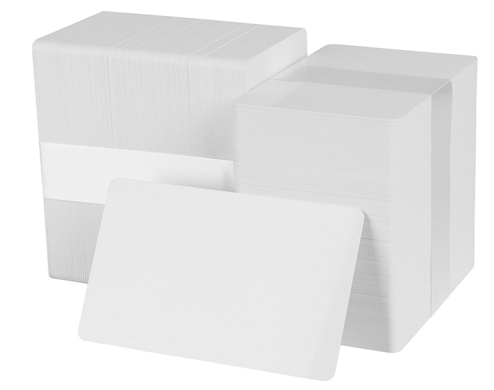 500 Tarjetas PVC Blancas p/Impresora de credenciales